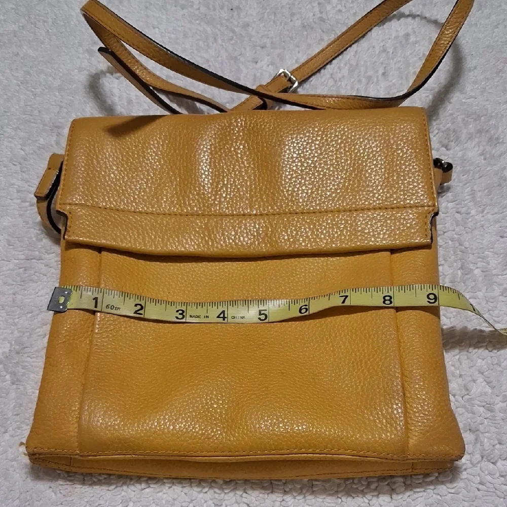Vince Camuto Yellow Leather Crossbody Bag